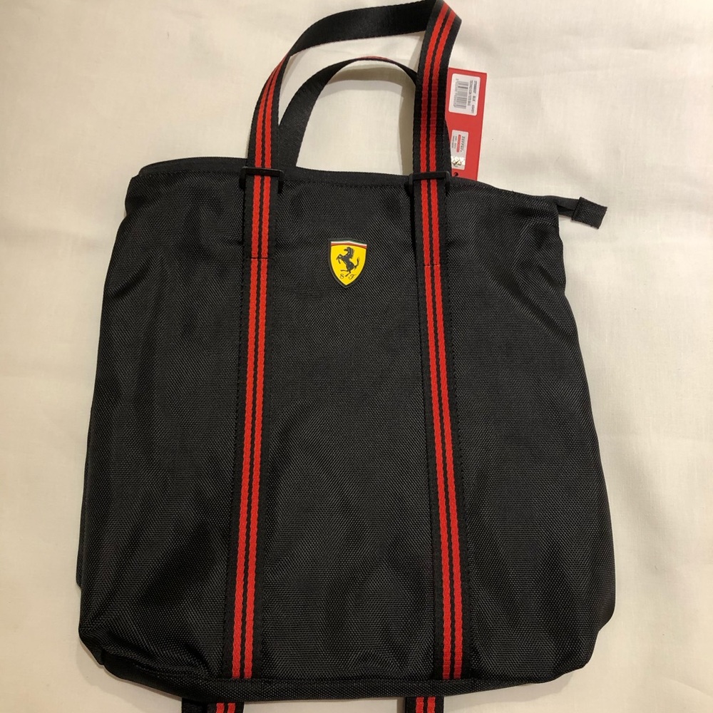 NWT Scuderia Ferrari Techno Icon Laptop Tote bag & Bagpack Rare Find
